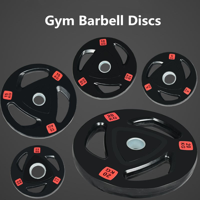 1Pcs 2.5-20Kg Gym Fitness Rubber-Covered Barbell Disc Plates Apply to 50Mm Diame