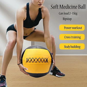Fitness Soft Medicine Ball Wall Ball for Strength Workout Cross Training Full Bo