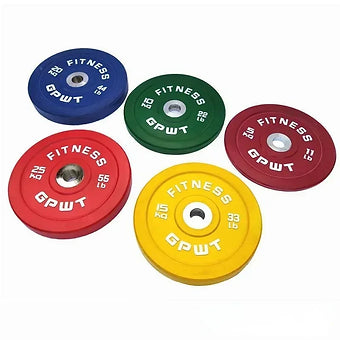 New Full Weight Competitive Large Hole All-Rubber Barbell Piece Gym 5.5 Lb -55 L
