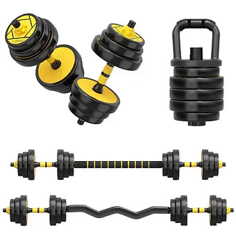 Weight Dumbbell Set Free Weight Set Dumbbell Barbell 2-In-1