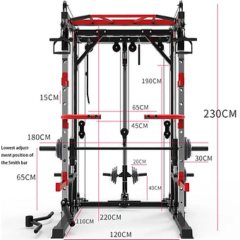 -Multifunctional Weightlifting Sport Equipment, Smith Machine, Cable Crossover,